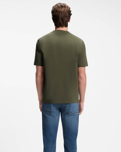 BOSS Orange TChup Mens Crew Neck Small Logo T - Shirt - Bright Green 325 | CHO | Designer Mens Logo T - Shirts