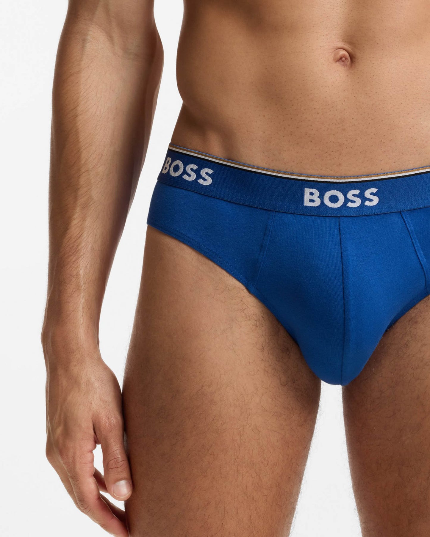 BOSS Orange 3 Pack Mens Power Briefs - Open Blue 487