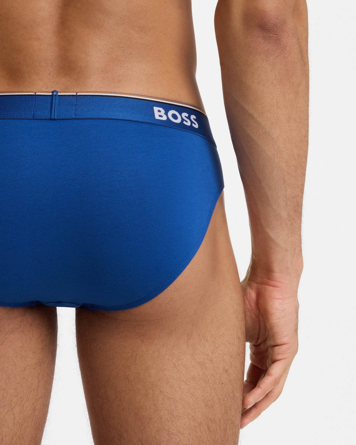 BOSS Orange 3 Pack Mens Power Briefs - Open Blue 487