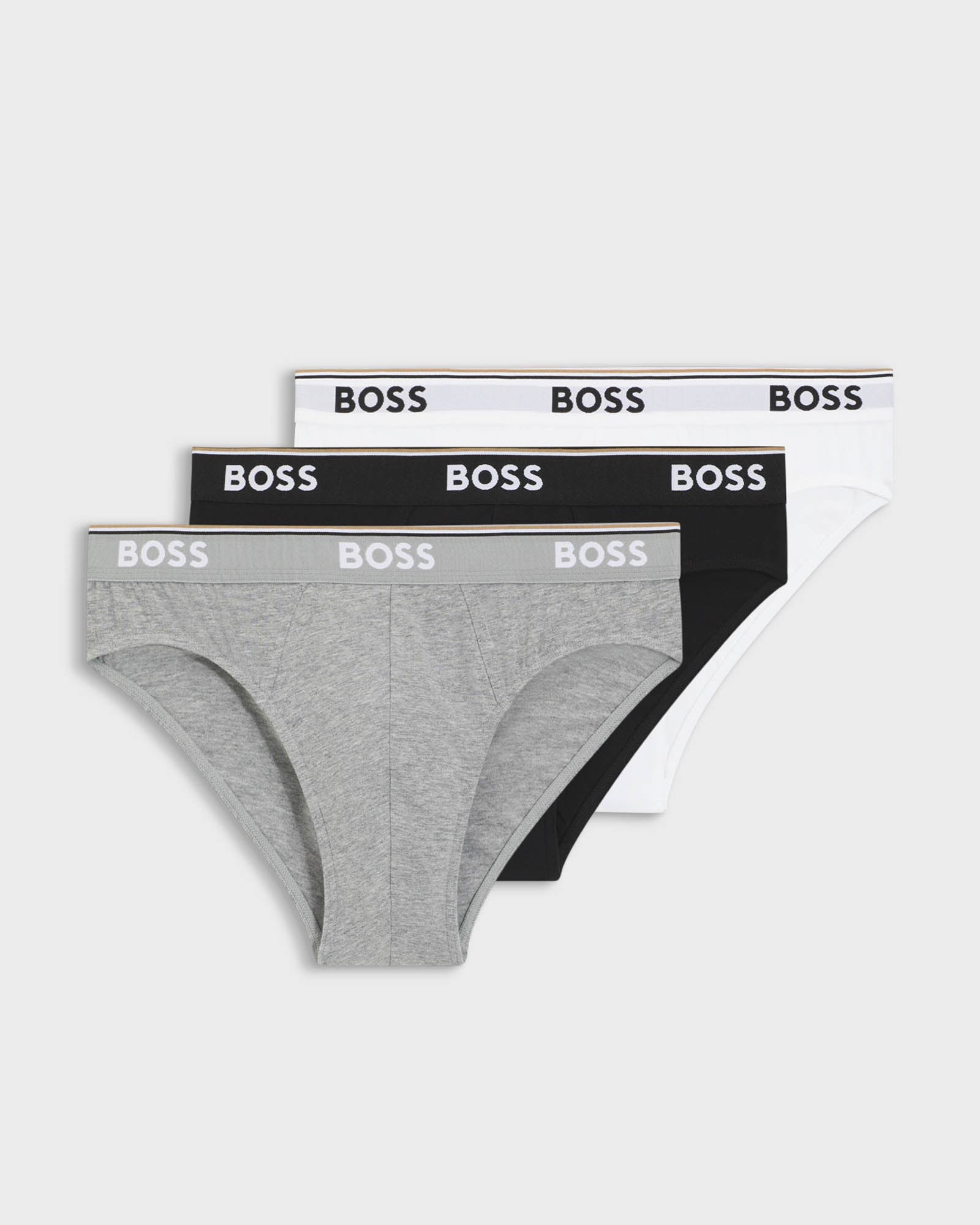 BOSS Orange 3 Pack Mens Power Briefs - Assorted Pre 999 - CHO - Designer Mens Underwear