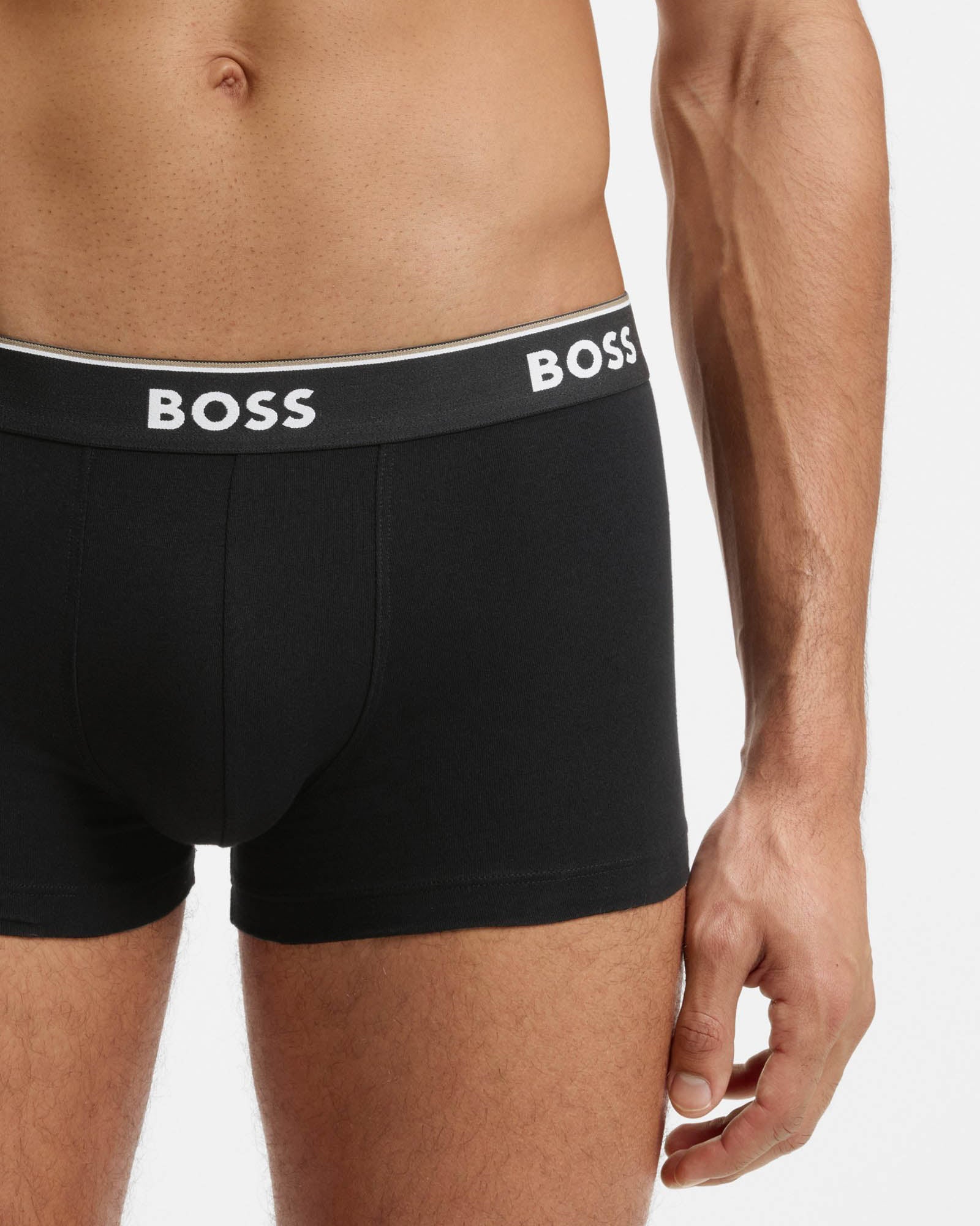 BOSS Orange 3 Pack Mens Power Trunks NOS - Open Grey 061 | CHO | Designer Mens Underwear