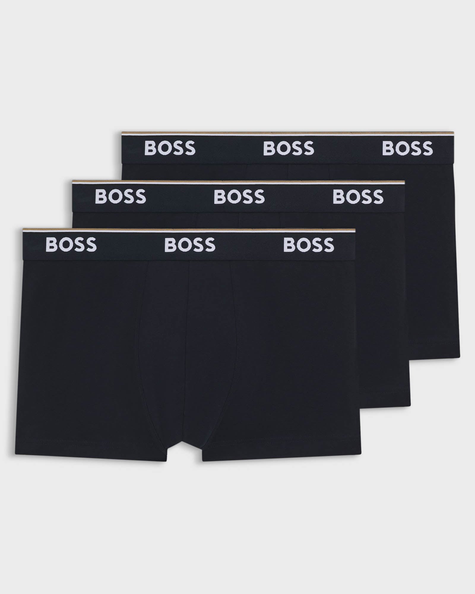 BOSS Orange 3 Pack Mens Power Trunks NOS - Open Blue 480 | CHO | Designer Mens Underwear