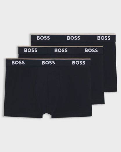 BOSS Orange 3 Pack Mens Power Trunks NOS - Open Blue 480 | CHO | Designer Mens Underwear