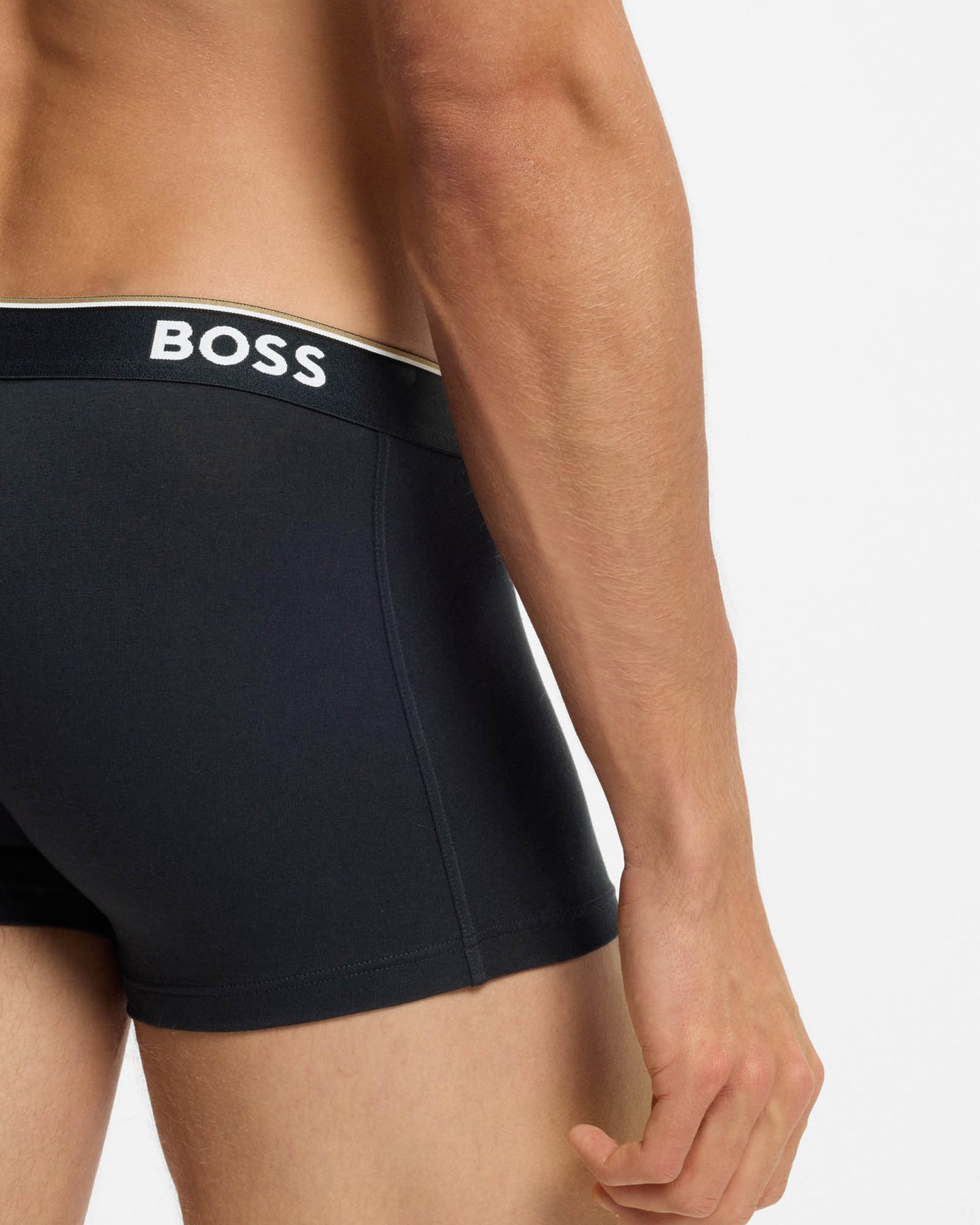 BOSS Orange 3 Pack Mens Power Trunks NOS - Open Blue 480 | CHO | Designer Mens Underwear