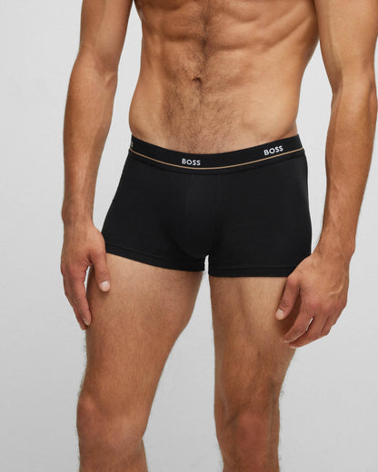 BOSS Orange 5 Pack Mens Essential Trunks NOS - Black 001 | CHO | Designer Mens Underwear