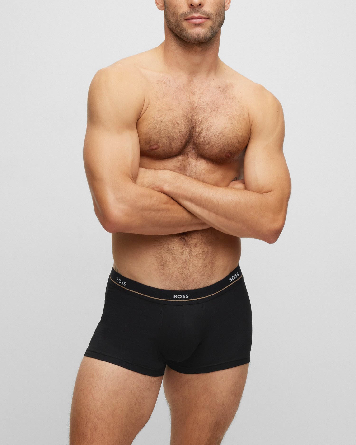 BOSS Orange 5 Pack Mens Essential Trunks NOS - Black 001 | CHO | Designer Mens Underwear