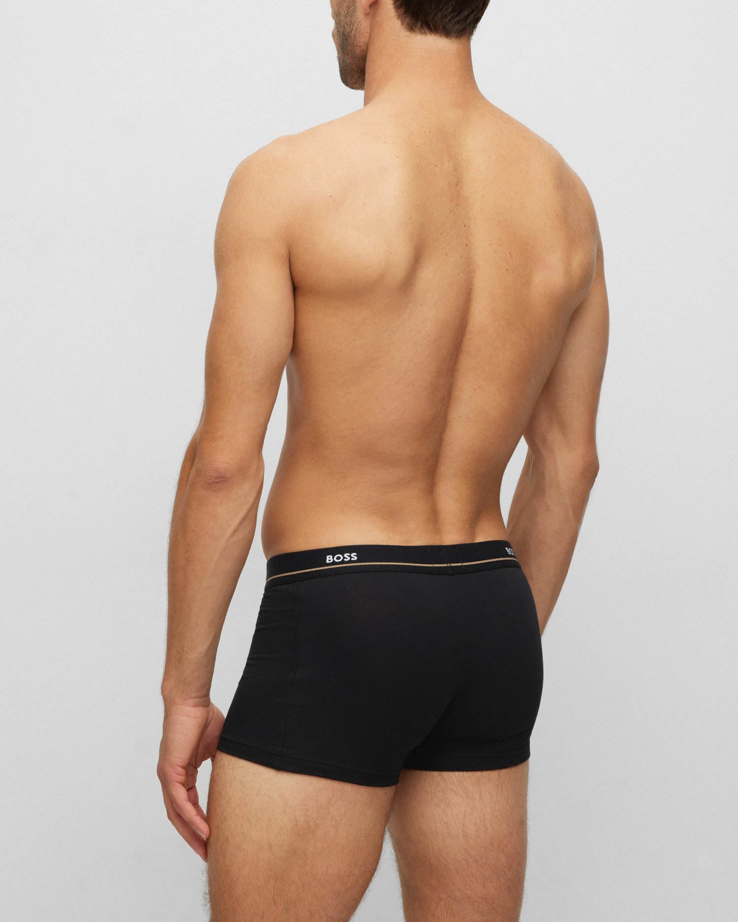 BOSS Orange 5 Pack Mens Essential Trunks NOS - Black 001 | CHO | Designer Mens Underwear