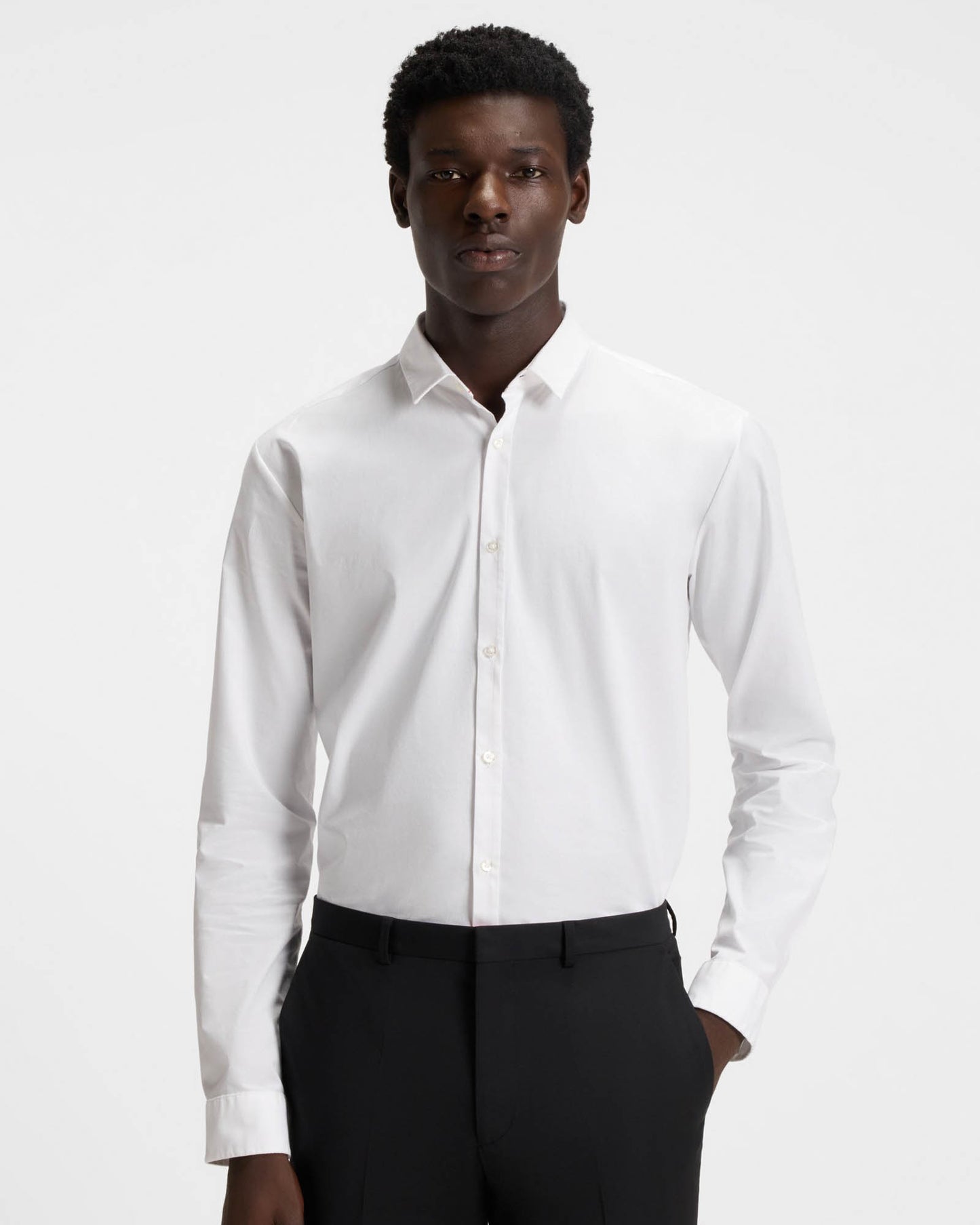HUGO Ero3 Mens Long Sleeve Shirt - Open White 199
