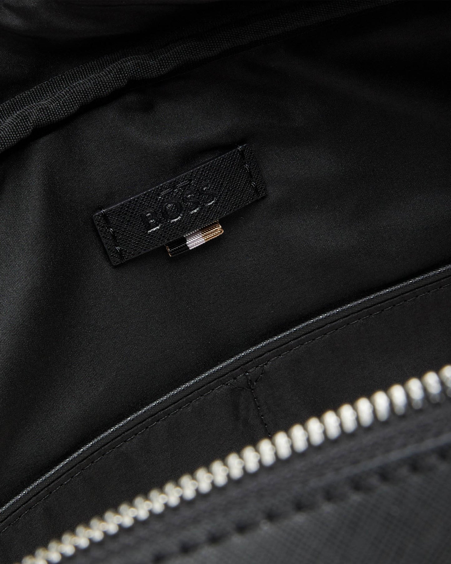 BOSS Orange Zair Mens Document Case with Foil-Print Logo - Black 001 | CHO | Designer Mens Bags