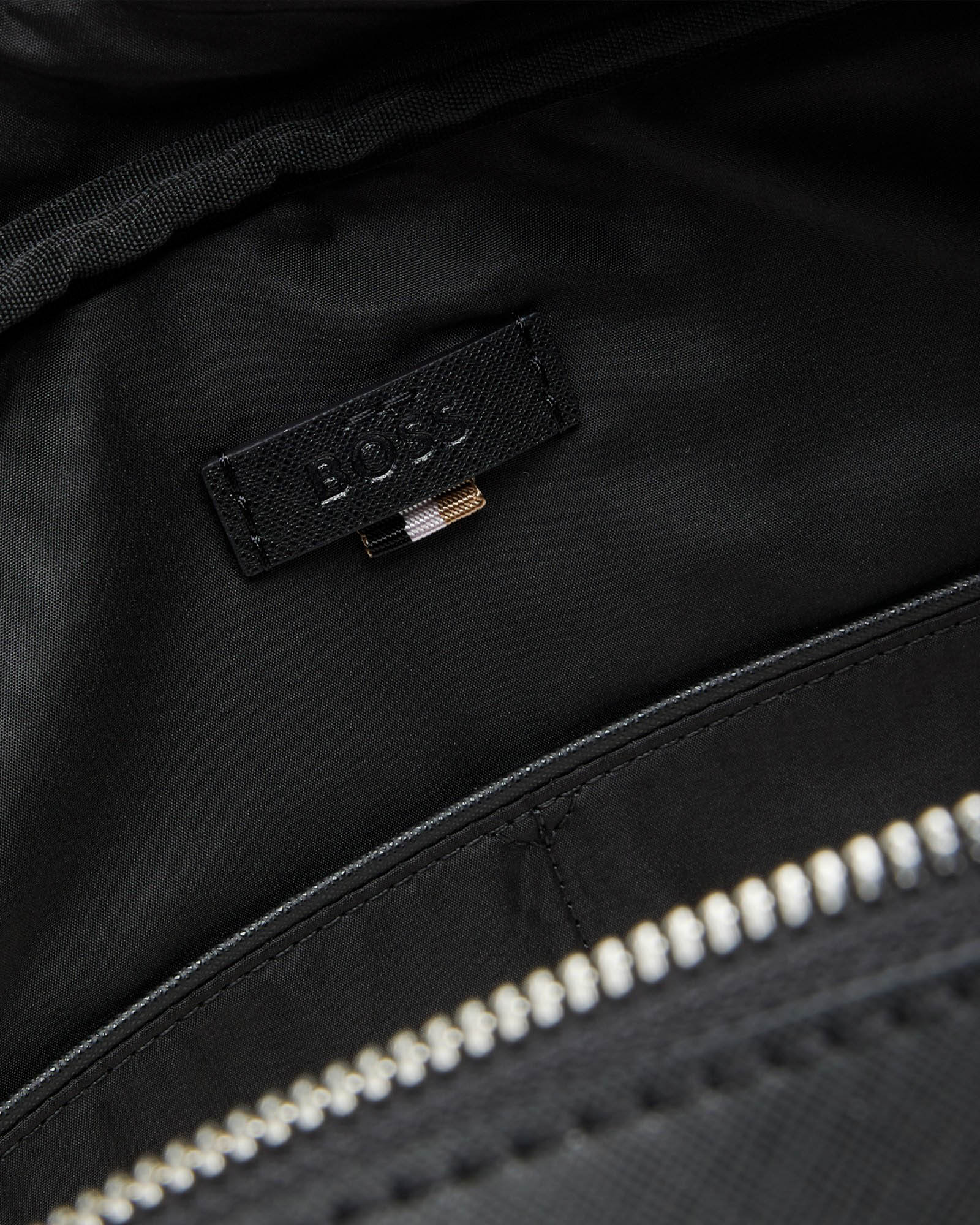 BOSS Orange Zair Mens Document Case with Foil-Print Logo - Black 001 | CHO | Designer Mens Bags