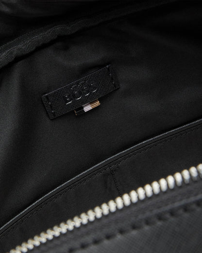 BOSS Orange Zair Mens Document Case with Foil-Print Logo - Black 001 | CHO | Designer Mens Bags