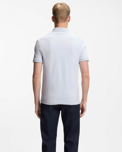 BOSS Orange Passenger Mens Stretch-Cotton Slim-Fit Polo Shirt with Logo Patch - Light/Pastel Grey 053
