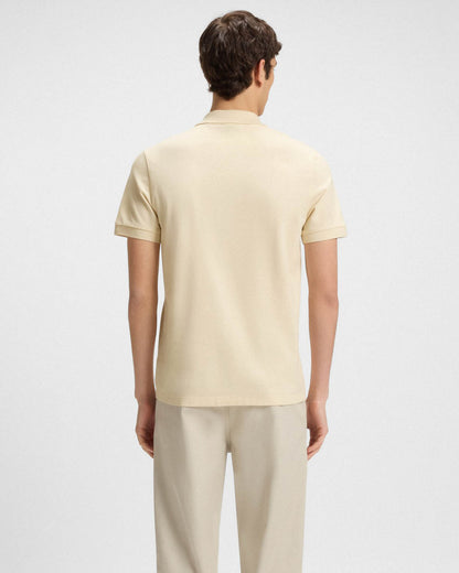 BOSS Orange Passenger Mens Stretch-Cotton Slim-Fit Polo Shirt with Logo Patch - Open Yellow 767