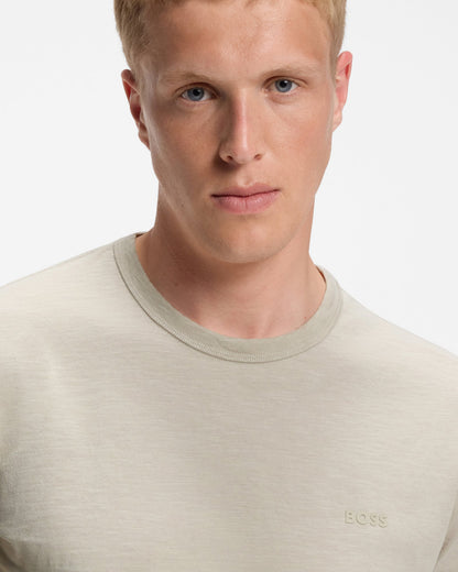 BOSS Orange Tegood Mens Crew Neck T-Shirt - Light Beige 271