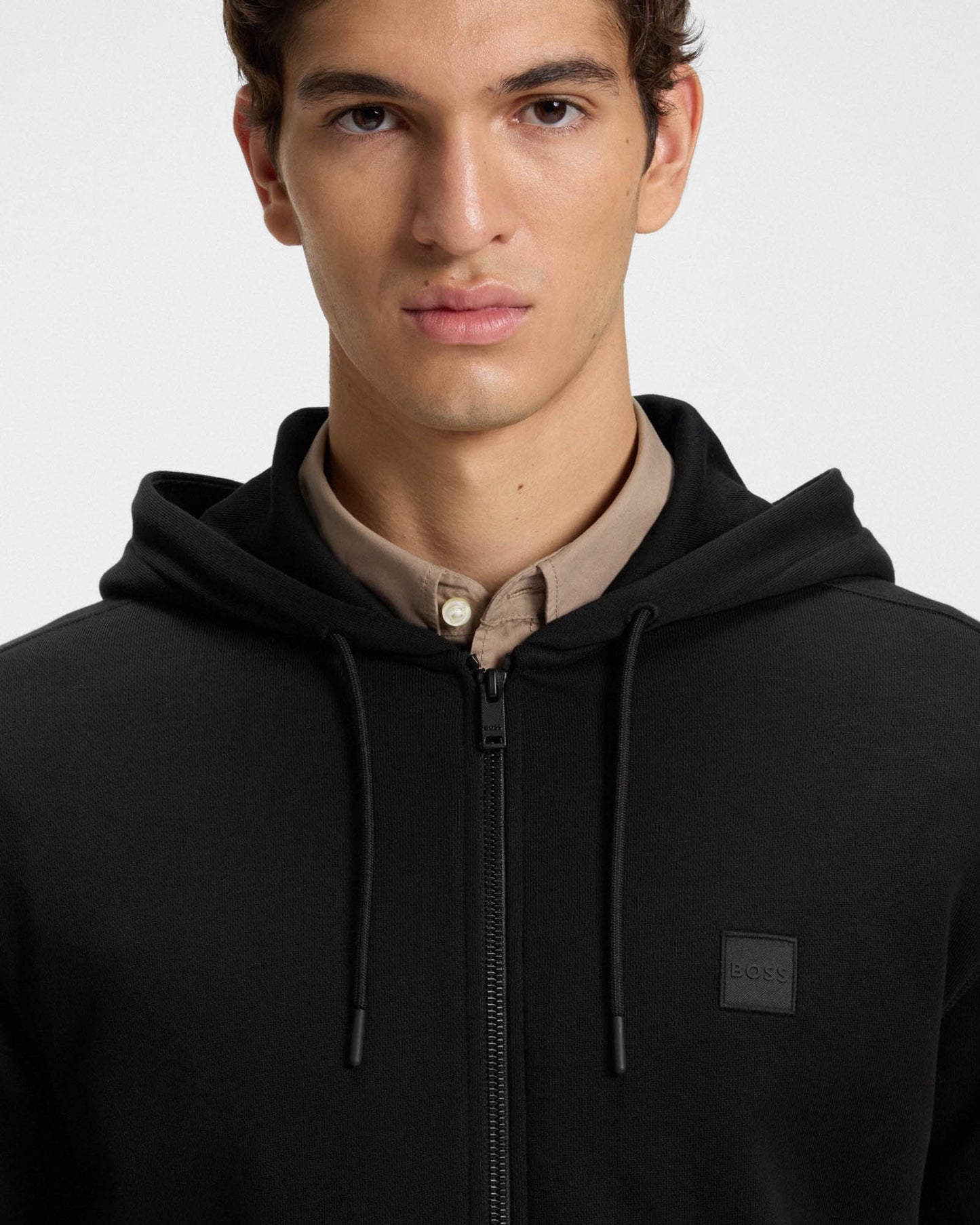 BOSS Orange Zetalky Mens Full Zip Hoodie - Black 001