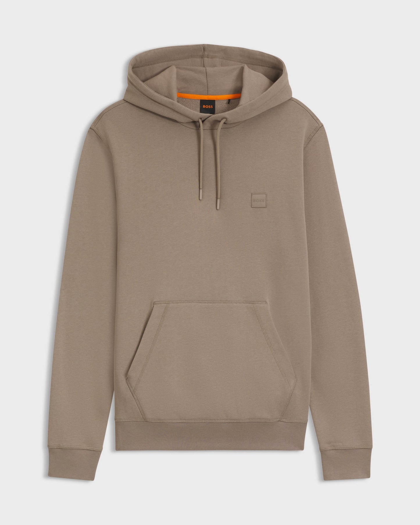 BOSS Orange Wetalk Mens Pullover Hoodie With Logo Patch - Open Green 346