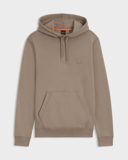 BOSS Orange Wetalk Mens Pullover Hoodie With Logo Patch - Open Green 346