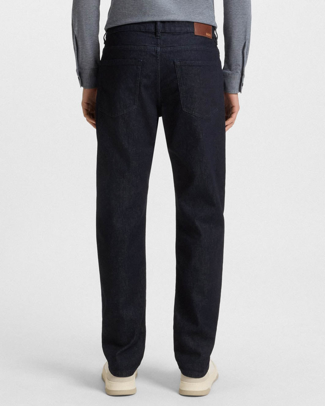 BOSS Orange Re.Maine Mens Regular Fit Comfort-Stretch Denim Jeans Dark Blue 403