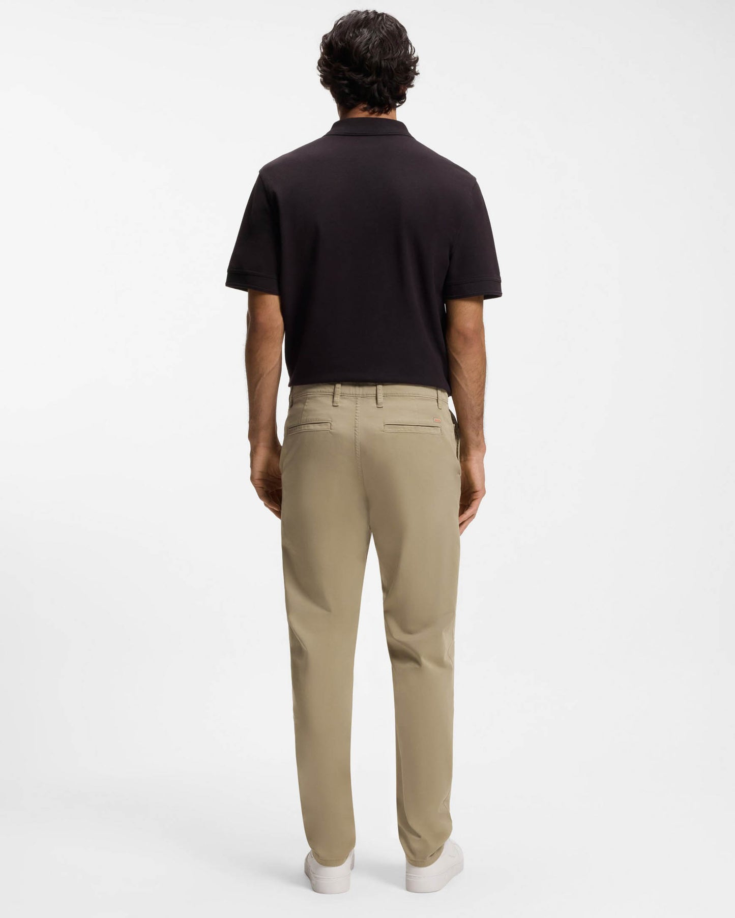 BOSS Orange Mens Tapered-Fit Chinos in Stretch-Cotton Satin - Light/Pastel Brown 239