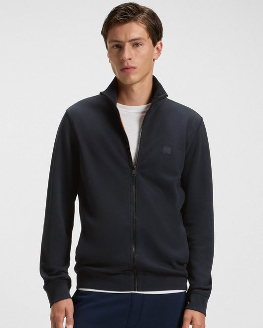 BOSS Orange Zestart Mens Full Zip Sweatshirt - Dark Blue 404