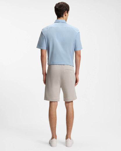 BOSS Orange Sewalk Mens Cotton-Terry Shorts With Logo Badge - Open Grey 070