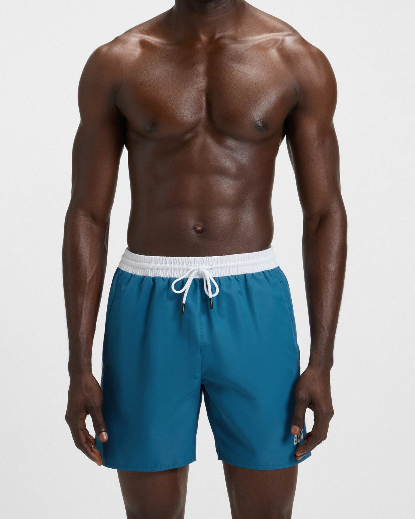 BOSS Orange Starfish Mens Swim Shorts - Open Blue 470