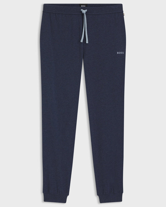BOSS Orange Mix&Match Mens Logo-Embroidered Loungewear Tracksuit Bottoms in Stretch-Cotton Jersey - Open Blue 460
