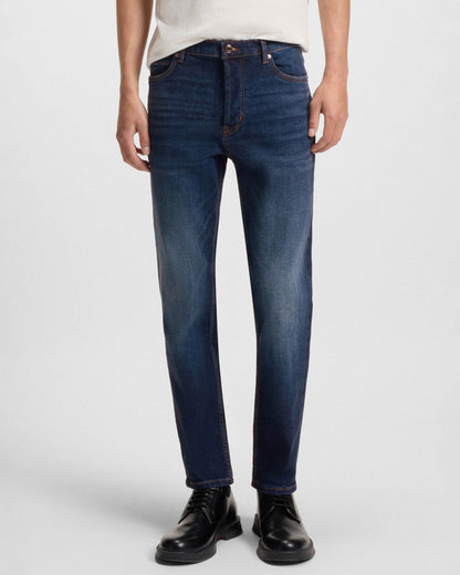 HUGO 634 Mens Tapered-Fit Jeans in Stretch Denim - Dark Blue 409