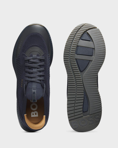 BOSS Orange TTNM EVO Mens Trainers with Knitted Uppers - Open Blue 475