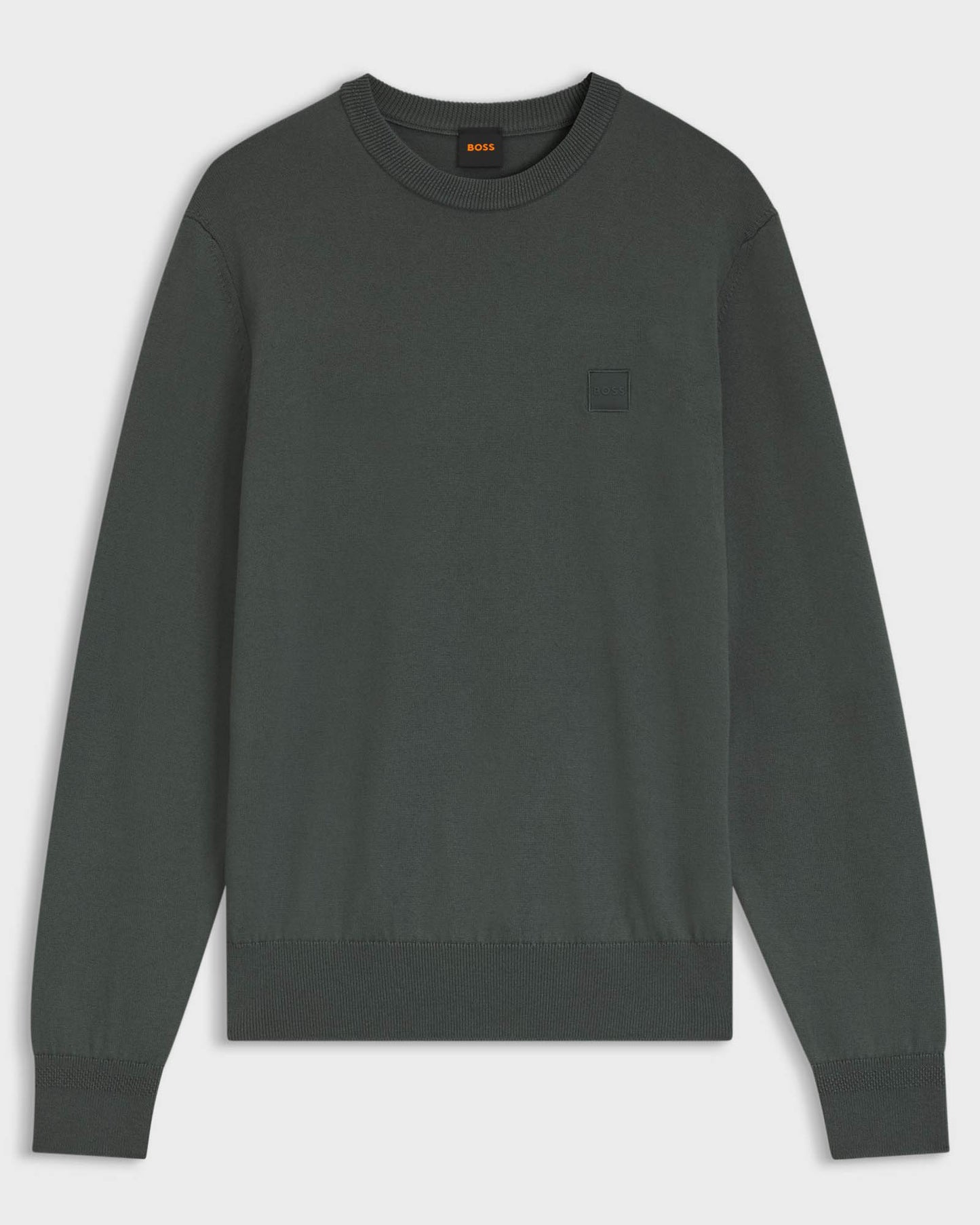 BOSS Orange Kanovano Mens Crew Neck Jumper  - Open Green 377
