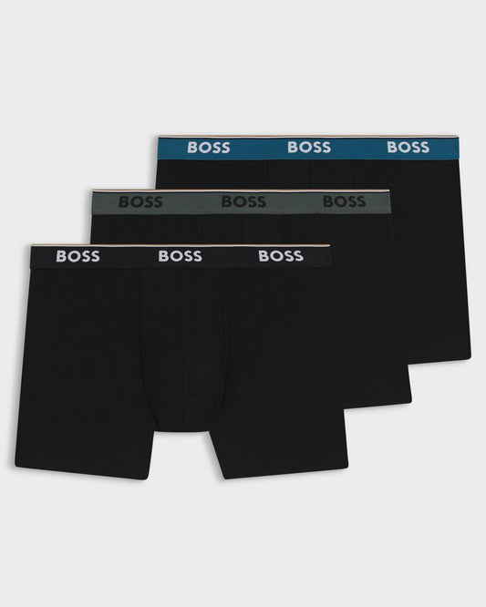 BOSS Orange Power 3-Pack Mens Boxer Briefs - Open Miscellaneous 968
