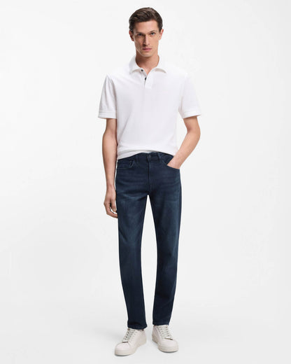 BOSS Orange ONYX BO Mens Tapered-Fit Jeans in Dark-Blue Comfort-Stretch Denim  - Dark Blue 406