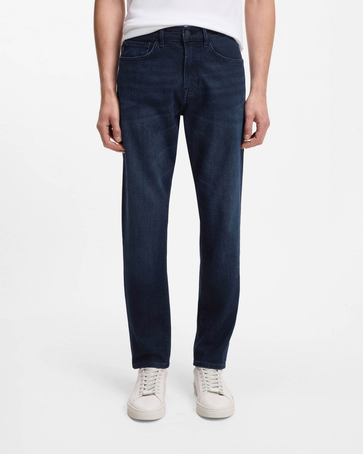 BOSS Orange ONYX BO Mens Tapered-Fit Jeans in Dark-Blue Comfort-Stretch Denim  - Dark Blue 406