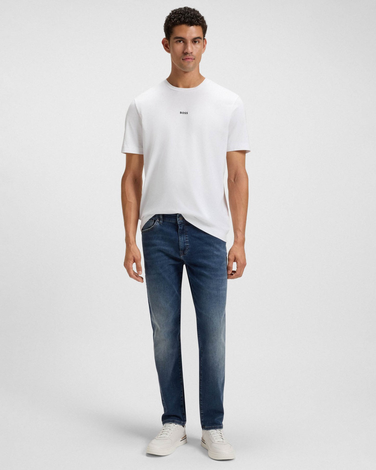 BOSS Orange Re.Maine Mens Regular-Fit Jeans in Super-Stretch Denim - Navy 411