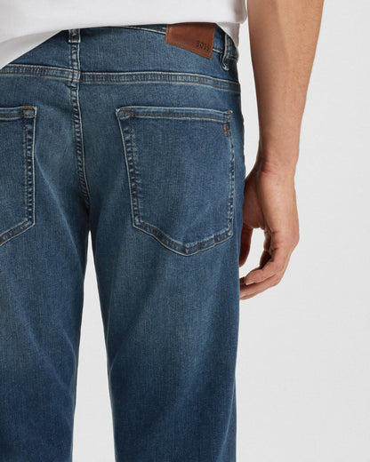 BOSS Orange Re.Maine Mens Regular-Fit Jeans in Super-Stretch Denim - Navy 411