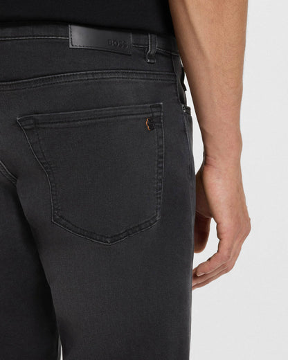 BOSS Orange Re.Maine Mens Regular-Fit Jeans in Super-Stretch Denim - Black 005