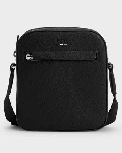 BOSS Orange Ray Mens Reporter Bag with Embossed Logo  - Black 001