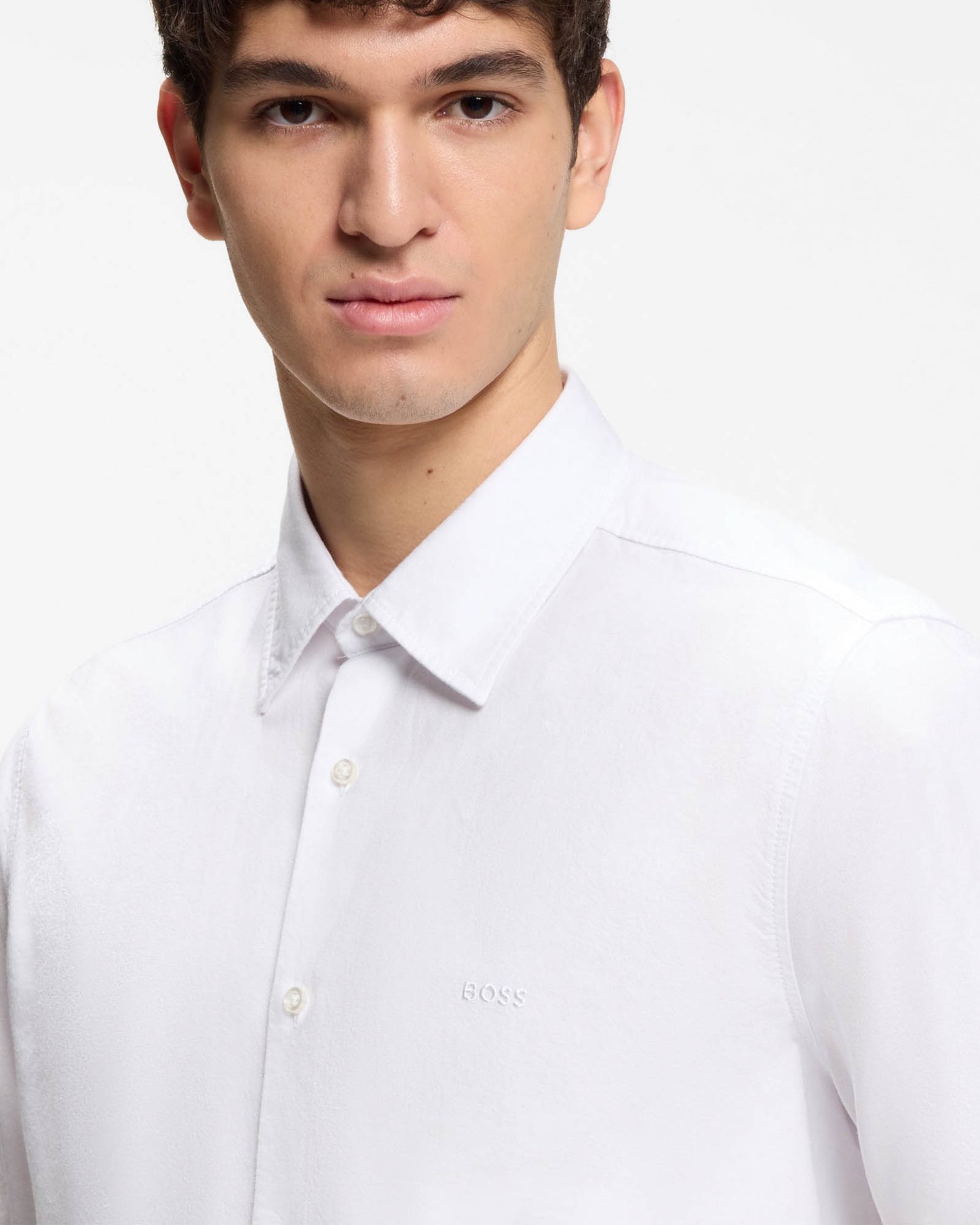 BOSS Orange Rash 2 Mens Short Sleeve Shirt - White 100