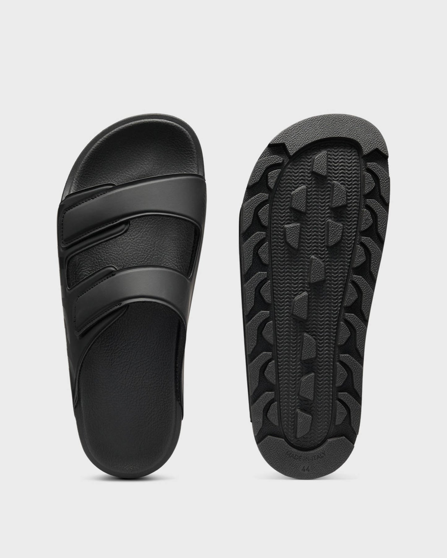 HUGO Evander Mens Logo Sandals with Double Touch-Closure Straps - Black 002