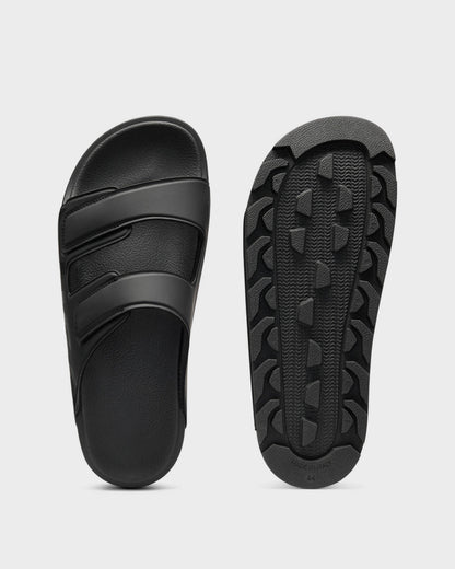 HUGO Evander Mens Logo Sandals with Double Touch-Closure Straps - Black 002