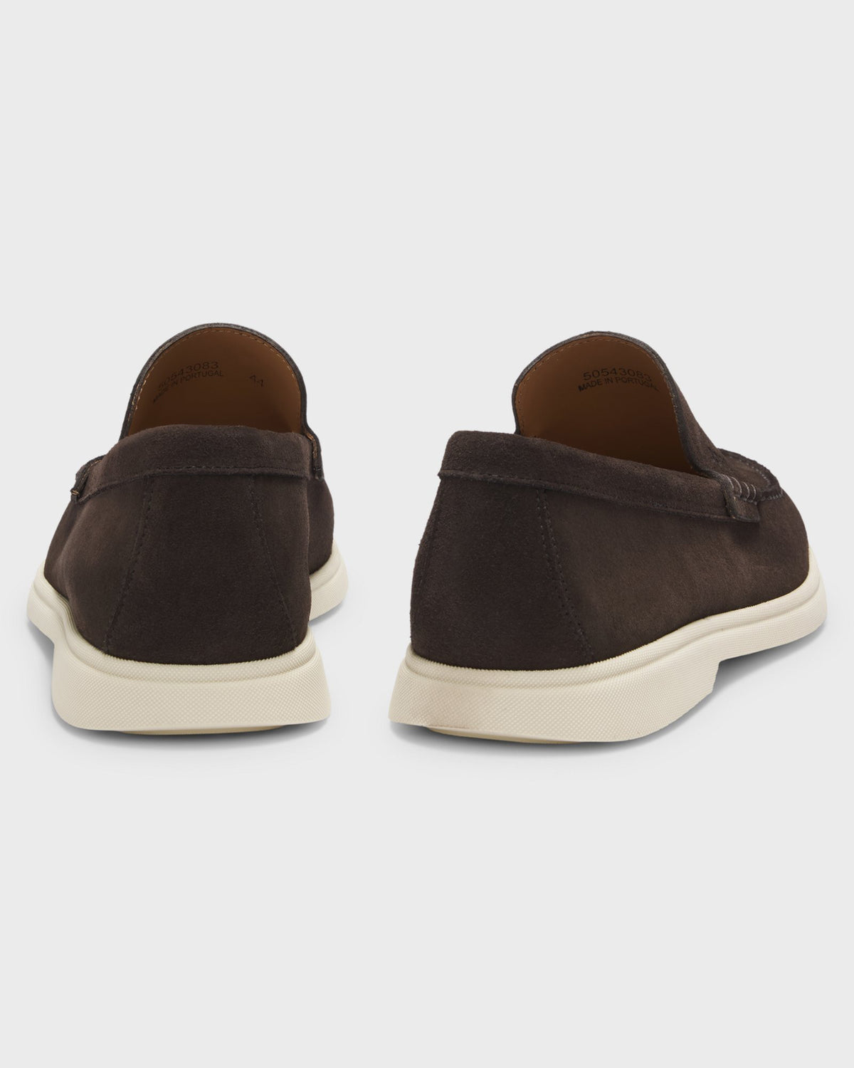 BOSS Orange Sienna Mens Suede Loafers - Dark Brown 202 pair, back