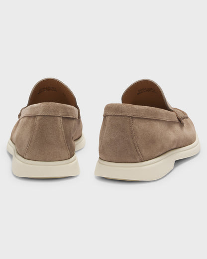 BOSS Orange Sienna Mens Suede Loafers - Medium Beige 262 pair, back