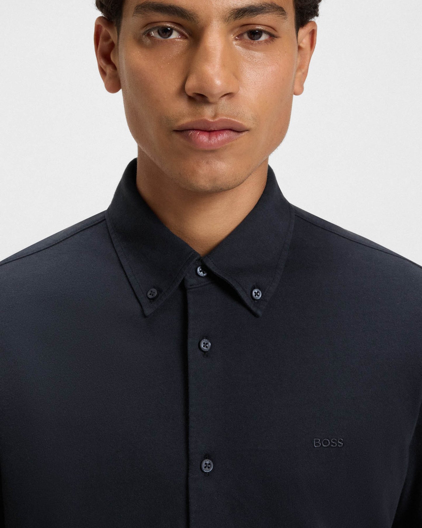 BOSS Orange Myjersey Mens Shirt - Dark Blue 404