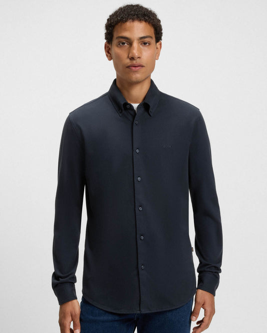 BOSS Orange Myjersey Mens Shirt - Dark Blue 404