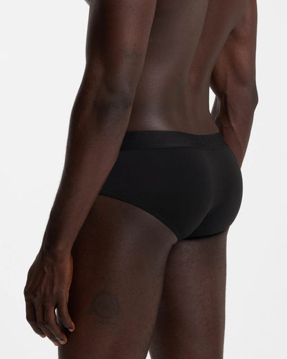 BOSS Orange Three-Pack Low-Rise Briefs in Stretch Cotton - Black 001