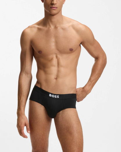 BOSS Orange Three-Pack Low-Rise Briefs in Stretch Cotton - Assorted Pre-Pack 999