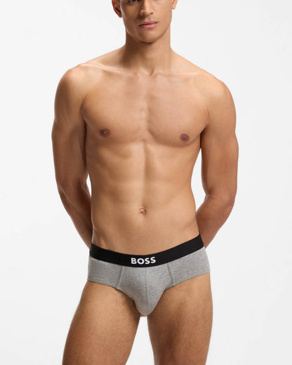 BOSS Orange Three-Pack Low-Rise Briefs in Stretch Cotton - Assorted Pre-Pack 999