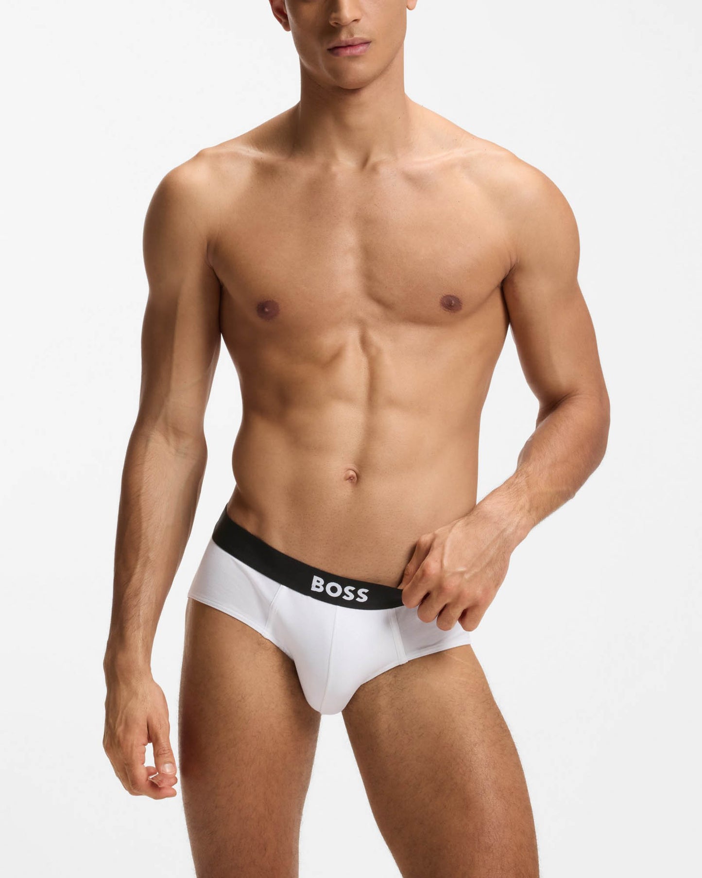 BOSS Orange Three-Pack Low-Rise Briefs in Stretch Cotton - Assorted Pre-Pack 999