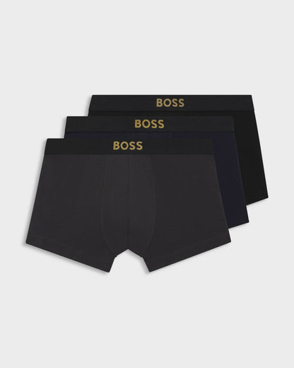 BOSS Orange 3-Pack Gold Logo Mens Trunks - Open Miscellaneous 990