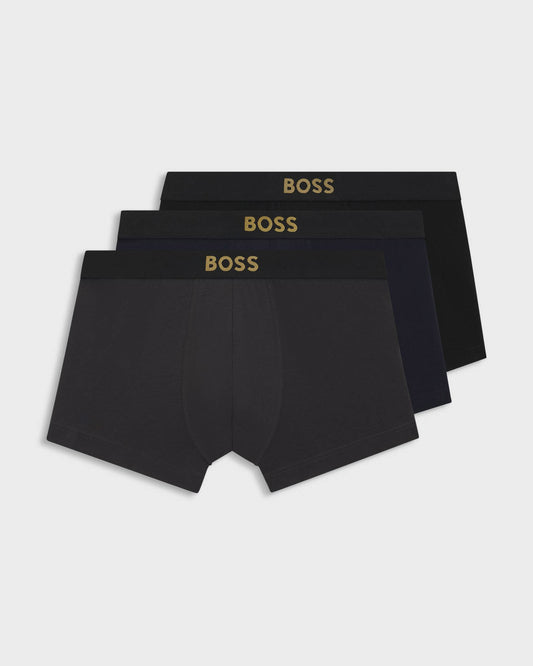 BOSS Orange 3-Pack Gold Logo Mens Trunks - Open Miscellaneous 990